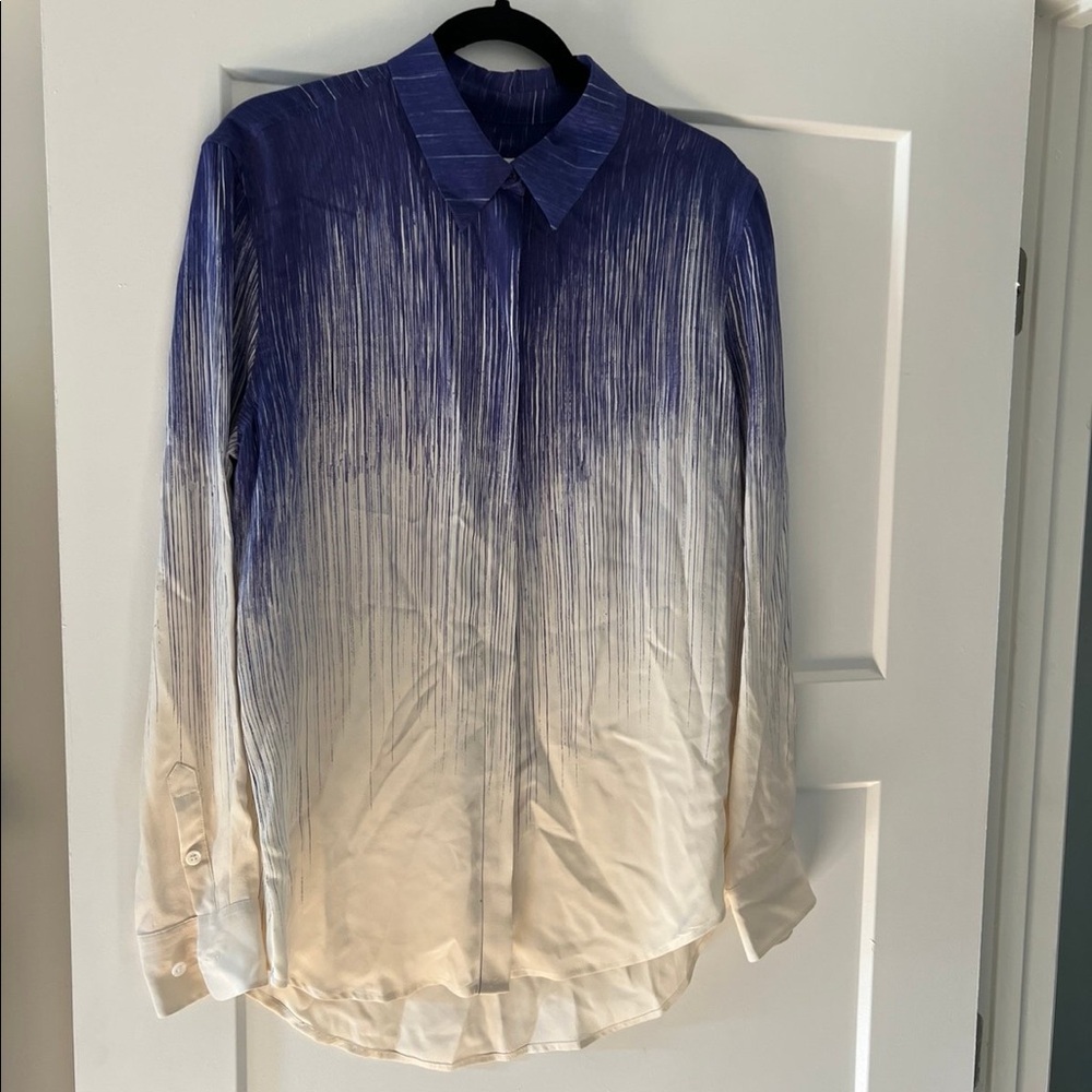 Equipment pure silk button up blouse